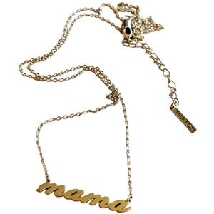 THATCH Jewelry Anthropologie MAMA Necklace 14k gold plated chain metal 19"